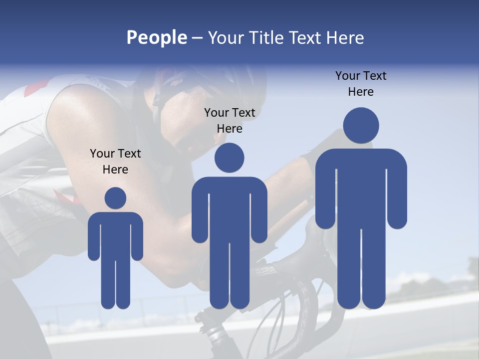 Cyclist On Velodrome PowerPoint Template