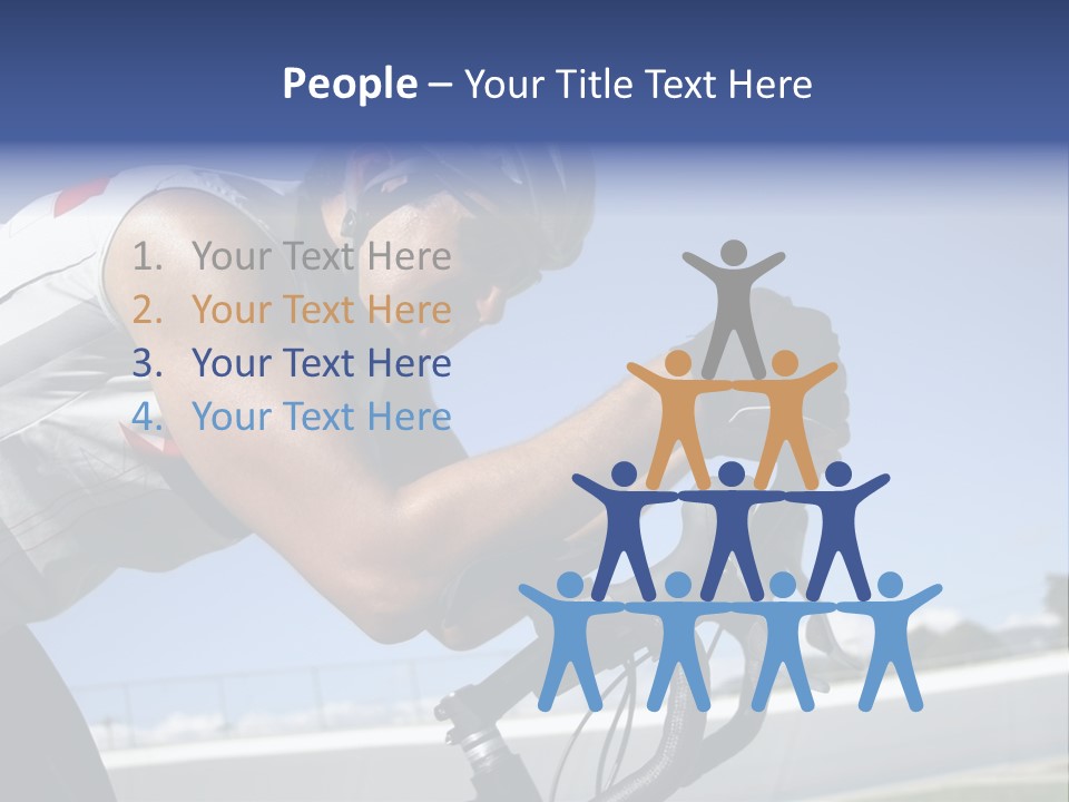 Cyclist On Velodrome PowerPoint Template