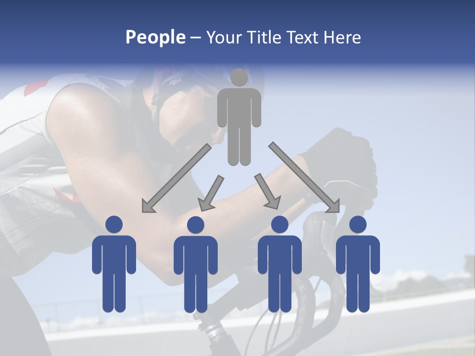 Cyclist On Velodrome PowerPoint Template