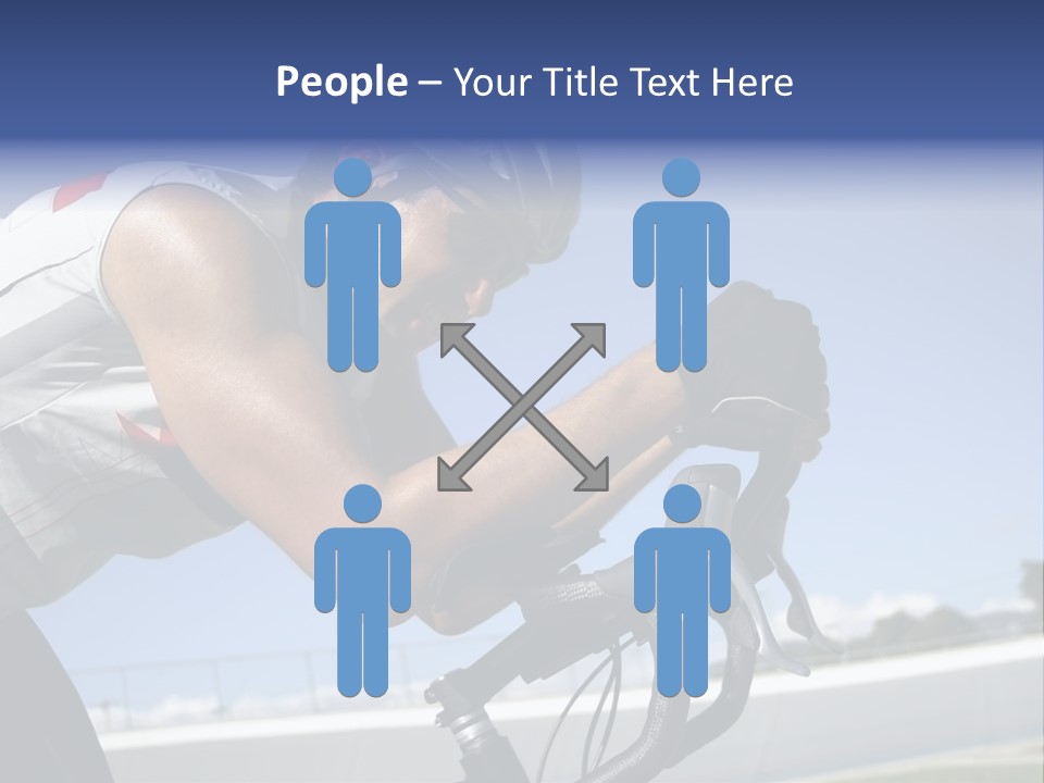 Cyclist On Velodrome PowerPoint Template