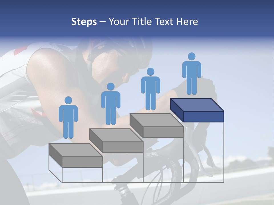 Cyclist On Velodrome PowerPoint Template