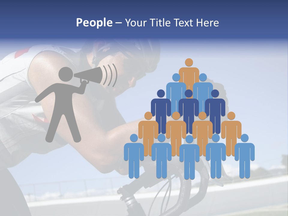 Cyclist On Velodrome PowerPoint Template