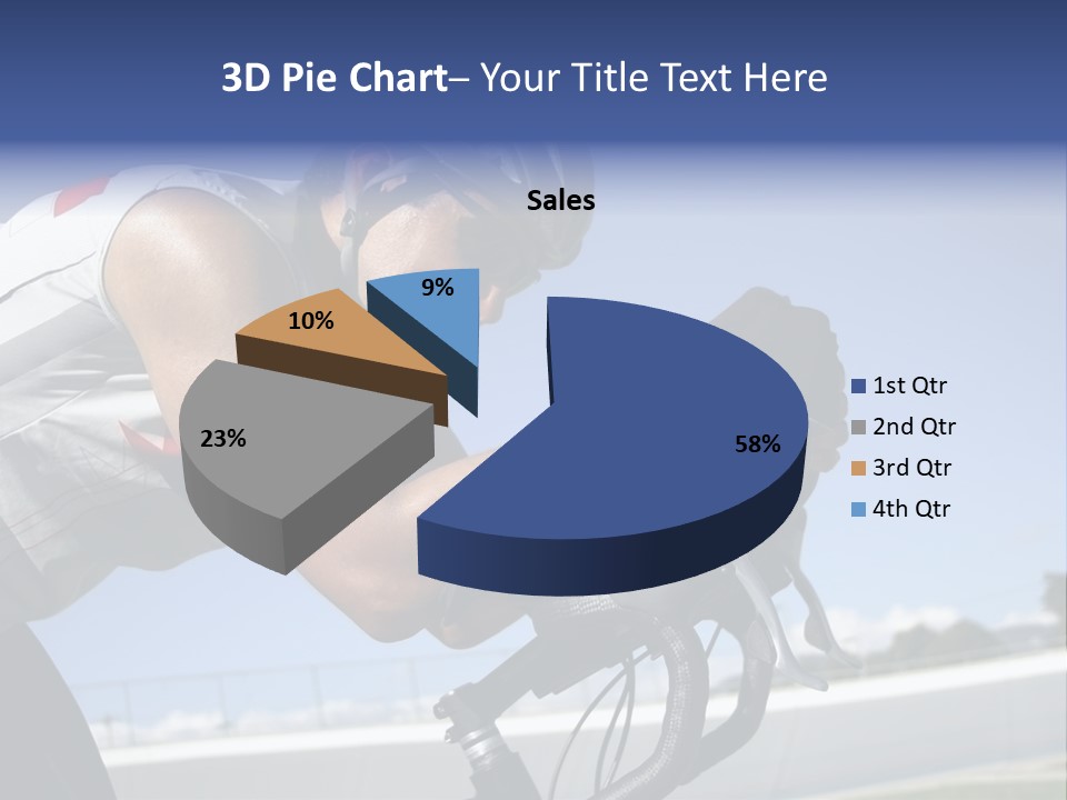 Cyclist On Velodrome PowerPoint Template