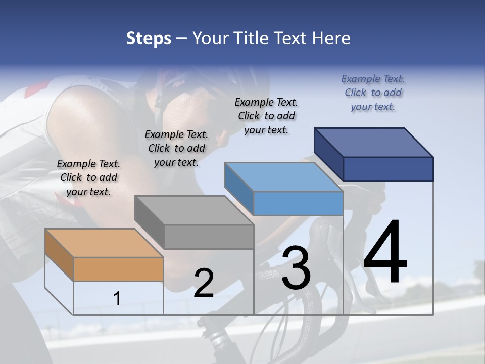 Cyclist On Velodrome PowerPoint Template