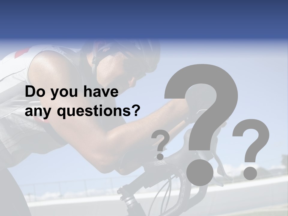 Cyclist On Velodrome PowerPoint Template