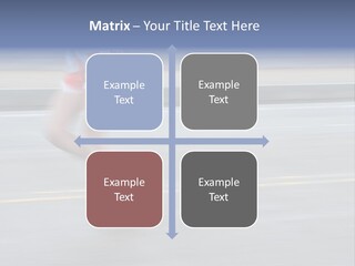 A Woman Running On A Road With A Blurry Background PowerPoint Template