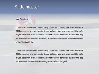 A Woman Running On A Road With A Blurry Background PowerPoint Template