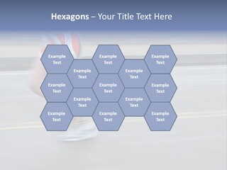 A Woman Running On A Road With A Blurry Background PowerPoint Template