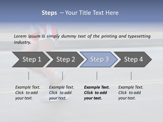 A Woman Running On A Road With A Blurry Background PowerPoint Template