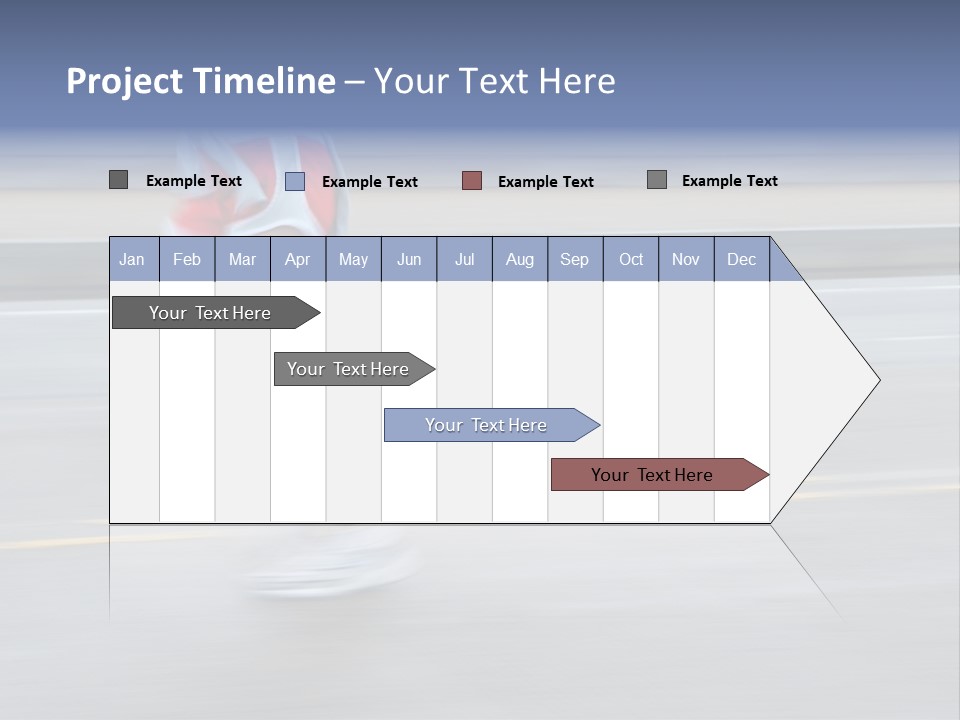 A Woman Running On A Road With A Blurry Background PowerPoint Template