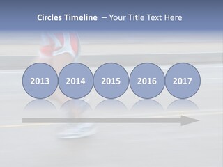 A Woman Running On A Road With A Blurry Background PowerPoint Template