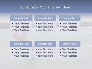 A Woman Running On A Road With A Blurry Background PowerPoint Template