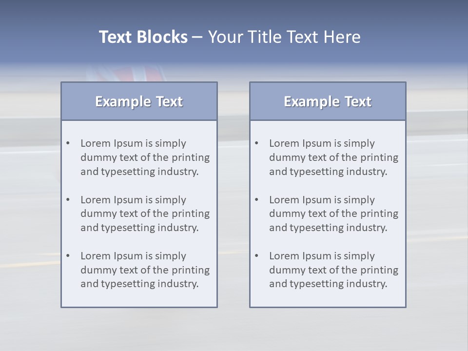A Woman Running On A Road With A Blurry Background PowerPoint Template