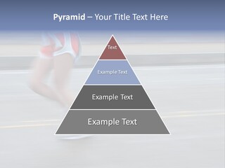 A Woman Running On A Road With A Blurry Background PowerPoint Template