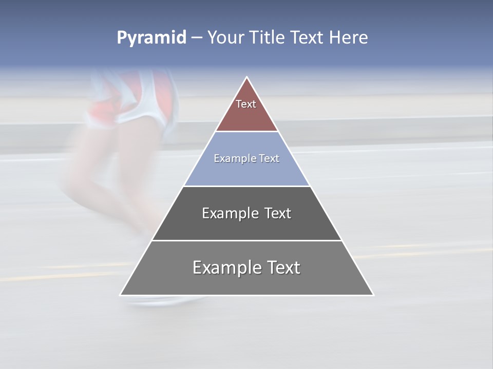 A Woman Running On A Road With A Blurry Background PowerPoint Template