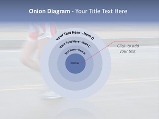 A Woman Running On A Road With A Blurry Background PowerPoint Template