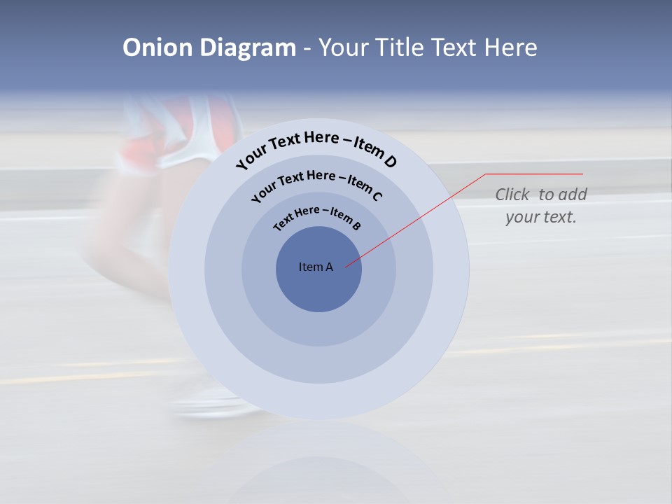 A Woman Running On A Road With A Blurry Background PowerPoint Template