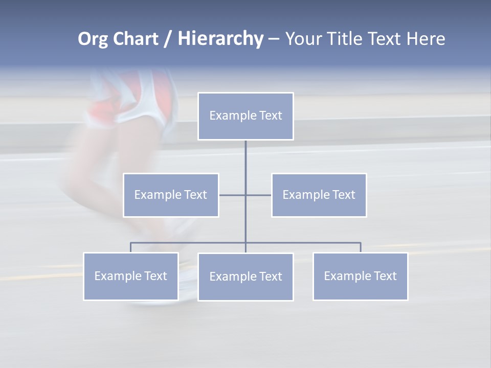 A Woman Running On A Road With A Blurry Background PowerPoint Template