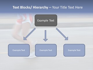 A Woman Running On A Road With A Blurry Background PowerPoint Template