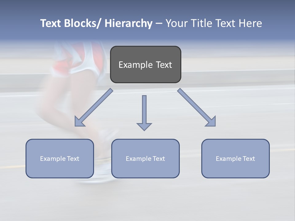 A Woman Running On A Road With A Blurry Background PowerPoint Template