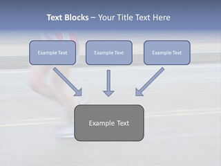 A Woman Running On A Road With A Blurry Background PowerPoint Template