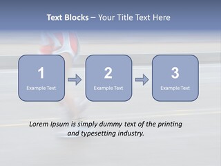 A Woman Running On A Road With A Blurry Background PowerPoint Template