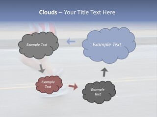 A Woman Running On A Road With A Blurry Background PowerPoint Template