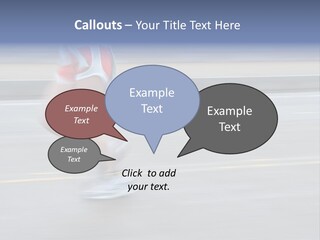 A Woman Running On A Road With A Blurry Background PowerPoint Template