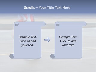 A Woman Running On A Road With A Blurry Background PowerPoint Template