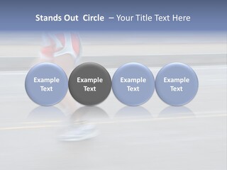 A Woman Running On A Road With A Blurry Background PowerPoint Template