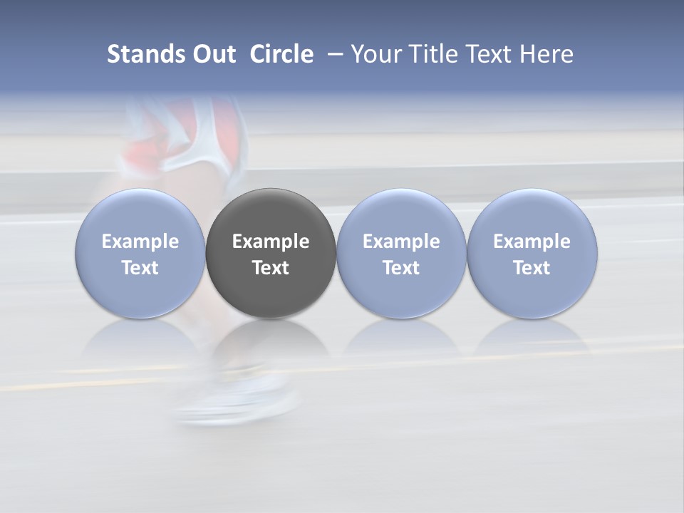 A Woman Running On A Road With A Blurry Background PowerPoint Template