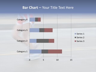 A Woman Running On A Road With A Blurry Background PowerPoint Template