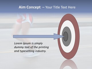 A Woman Running On A Road With A Blurry Background PowerPoint Template