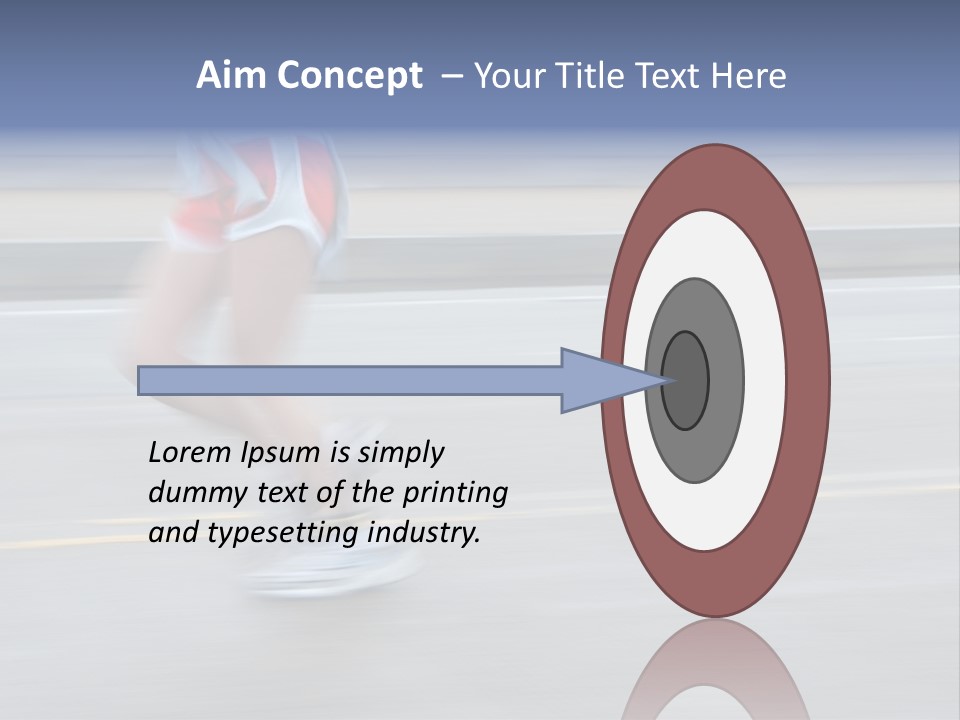 A Woman Running On A Road With A Blurry Background PowerPoint Template