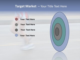 A Woman Running On A Road With A Blurry Background PowerPoint Template