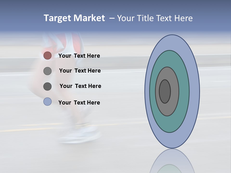 A Woman Running On A Road With A Blurry Background PowerPoint Template