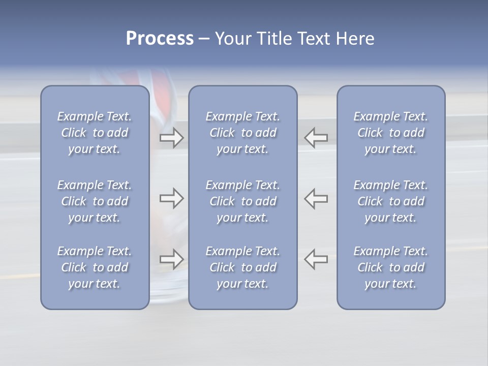 A Woman Running On A Road With A Blurry Background PowerPoint Template