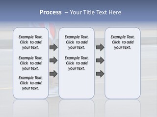 A Woman Running On A Road With A Blurry Background PowerPoint Template