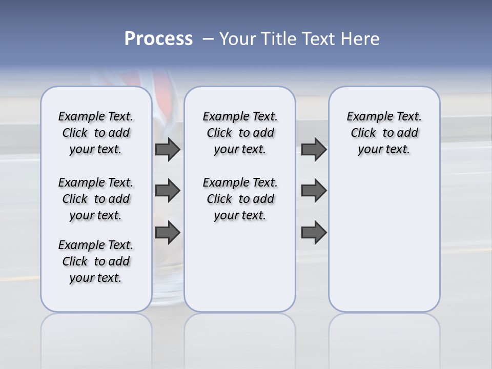 A Woman Running On A Road With A Blurry Background PowerPoint Template