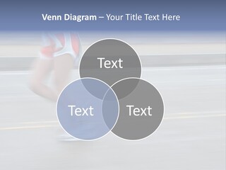 A Woman Running On A Road With A Blurry Background PowerPoint Template