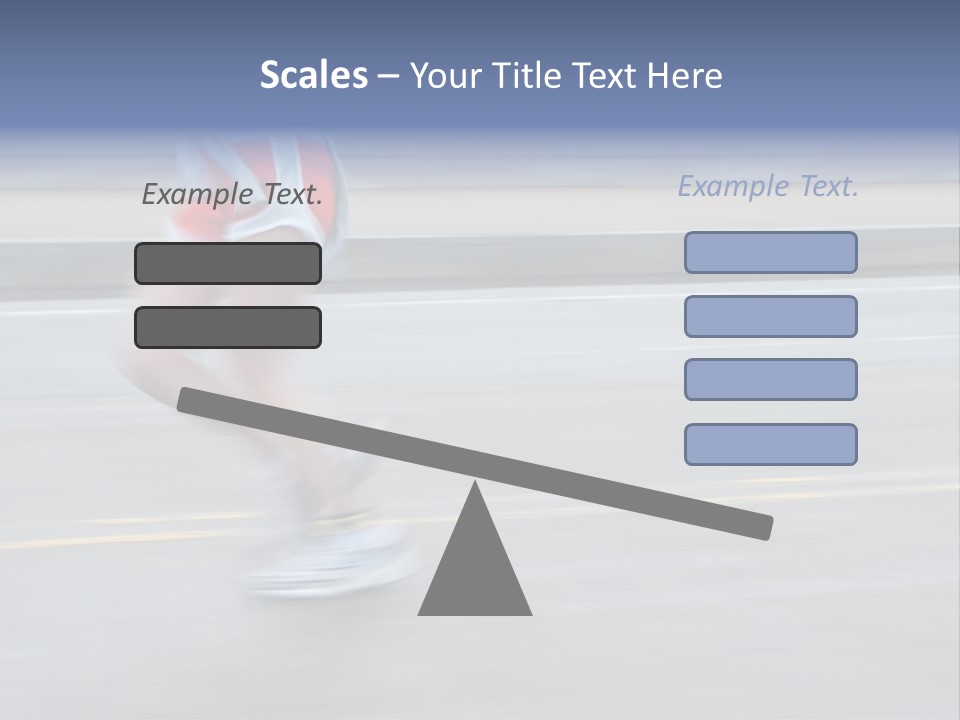 A Woman Running On A Road With A Blurry Background PowerPoint Template