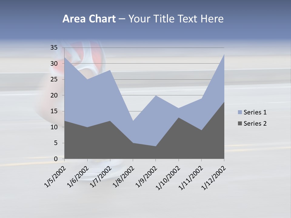 A Woman Running On A Road With A Blurry Background PowerPoint Template