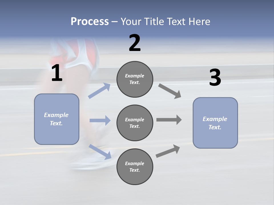 A Woman Running On A Road With A Blurry Background PowerPoint Template