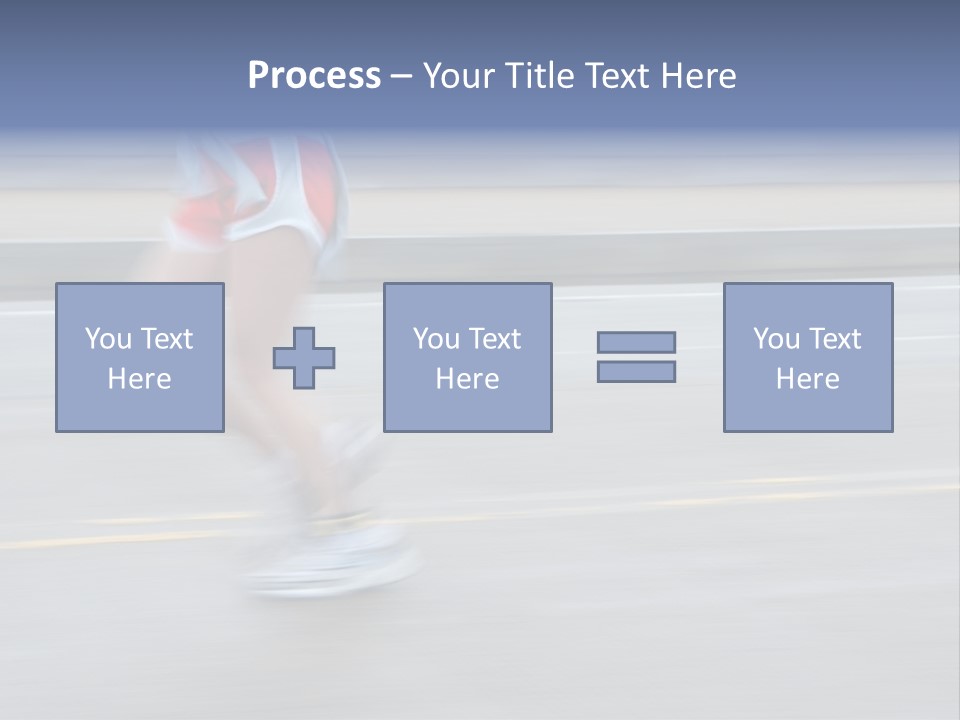 A Woman Running On A Road With A Blurry Background PowerPoint Template