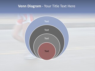 A Woman Running On A Road With A Blurry Background PowerPoint Template
