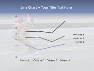 A Woman Running On A Road With A Blurry Background PowerPoint Template