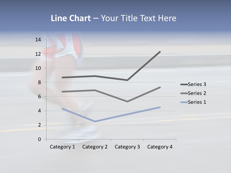 A Woman Running On A Road With A Blurry Background PowerPoint Template