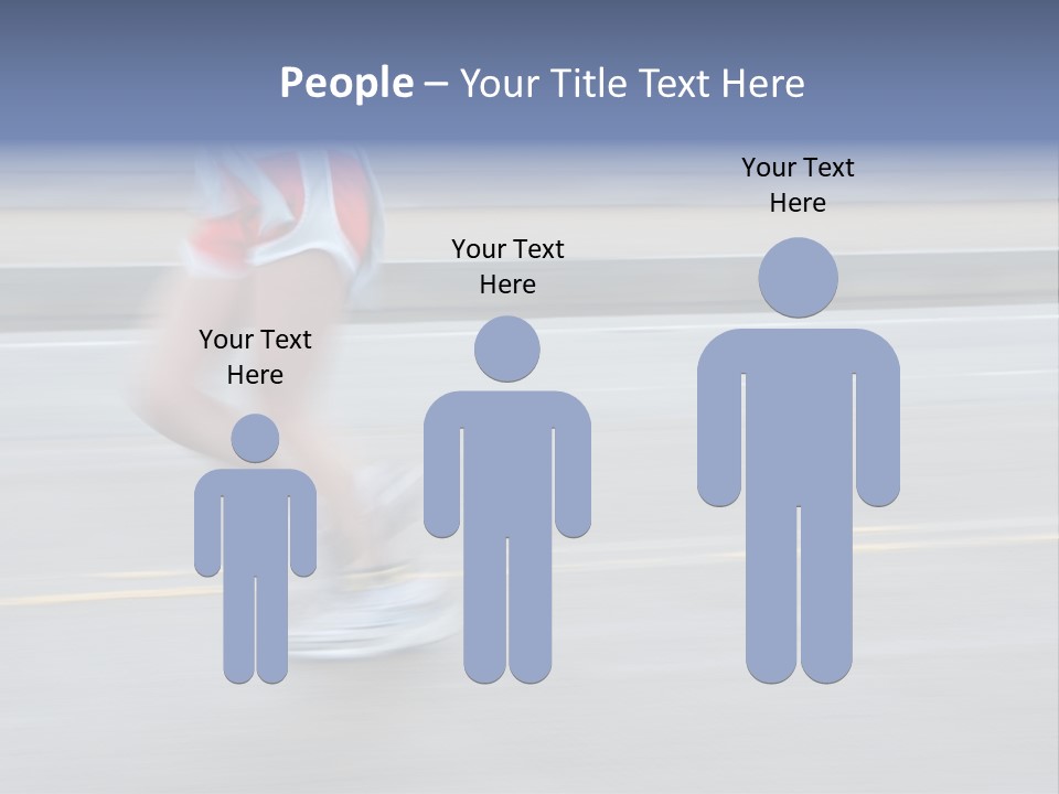 A Woman Running On A Road With A Blurry Background PowerPoint Template