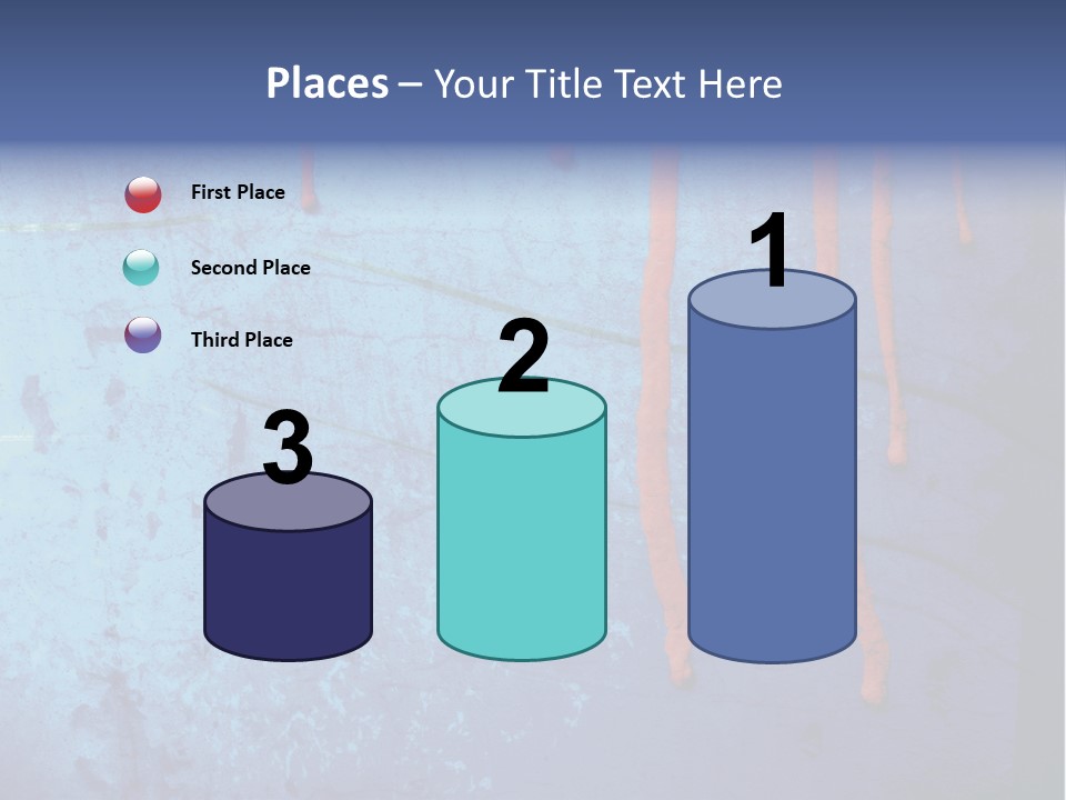 Blue Grunge Background With Dripping Blood PowerPoint Template