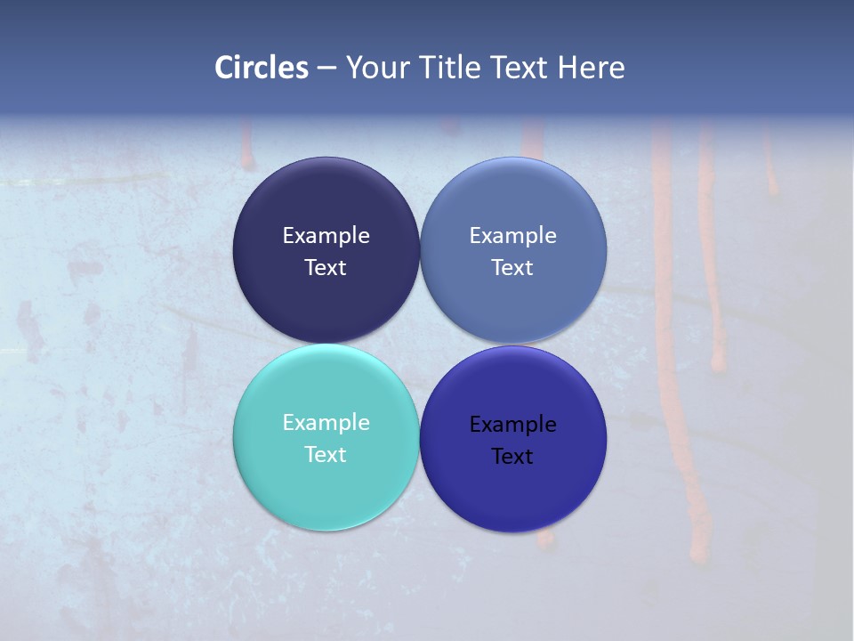 Blue Grunge Background With Dripping Blood PowerPoint Template